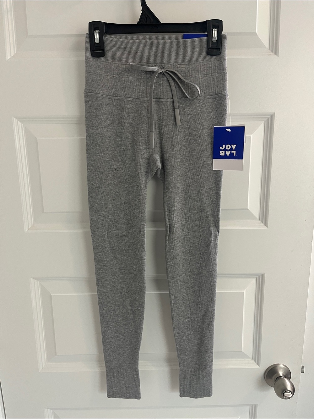JoyLab NWT Heather Gray Pull-On Leggings with Drawstring Waist